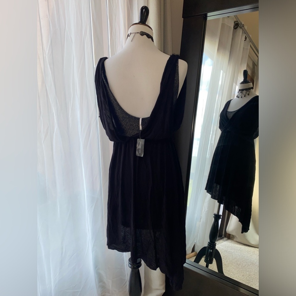 ๐โจ Dazzle in Black & Blue! FREE PEOPLE Asymmetrical Dress โจ๐ - Picture 6 of 8